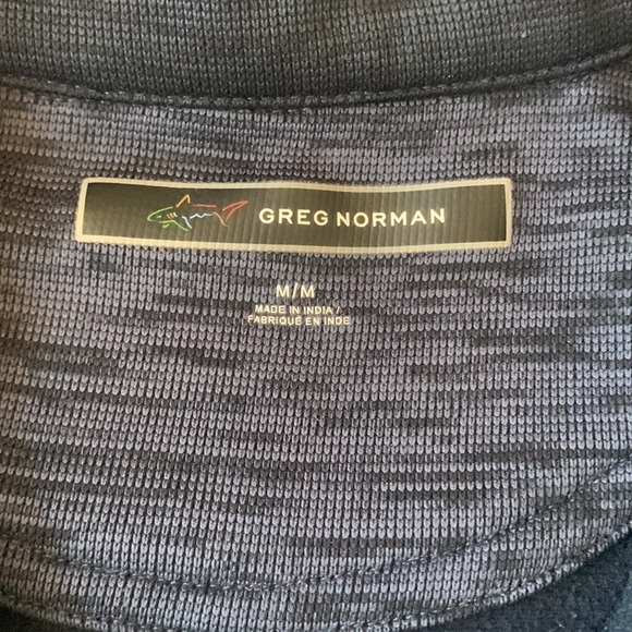 Greg Norman Golf Jacket Blue Black Long Sleeve High‎ Collar 1/4 Zip Size M - Picture 6 of 6